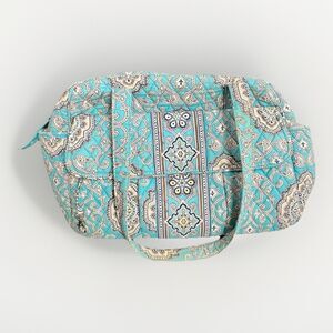 Vera Bradley Totally Turq Two Handled, Lined, Traveler Bag